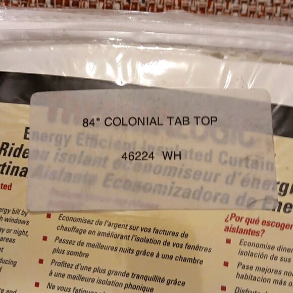 New Weathermate Tab Panel Pairs White 80"x84" 2 Panels New In Package - Picture 7 of 7